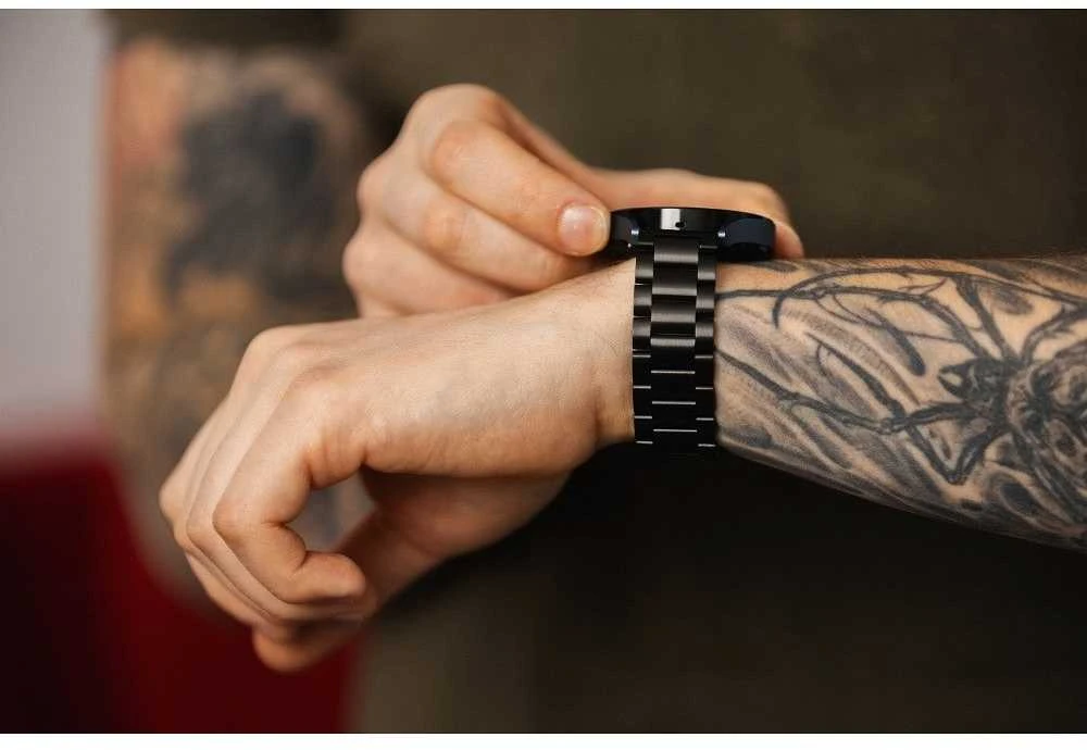 FORCELL F-DESIGN FS06 apyrankė skirta Samsung Galaxy Watch 20 mm juodos spalvos