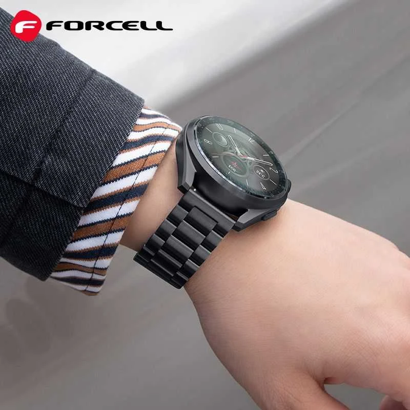 FORCELL F-DESIGN FS06 apyrankė skirta Samsung Galaxy Watch 20 mm juodos spalvos