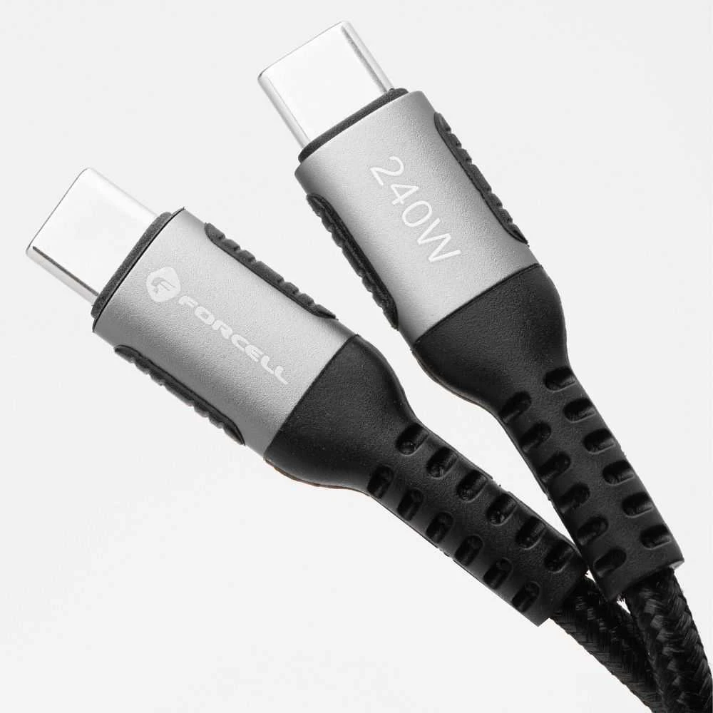 USB C - Lightning laidas Forcell F-Energy PD 3A 27W Cafule 3 m C259 juodas