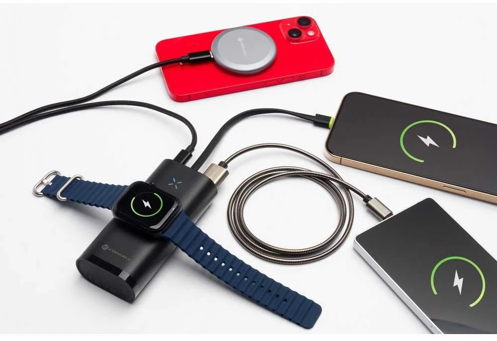FORCELL F-ENERGY F10K4 maitinimo blokas, suderinamas su Apple Watch PD QC3.0 3A 22,5W 10000 mAh juodos spalvos