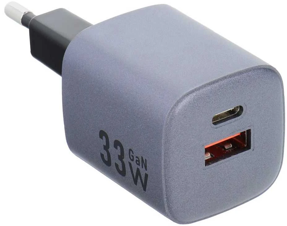 Įkroviklis Forcell F-Energy (1xUSB-C;1xUSB 3A 33W) juodas