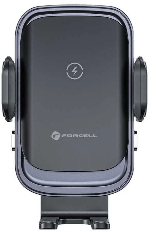 Belaidis automobilio telefono laikiklis Forcell F-Grip Grand F-24 15W oro išleidimo angos sidabrinis