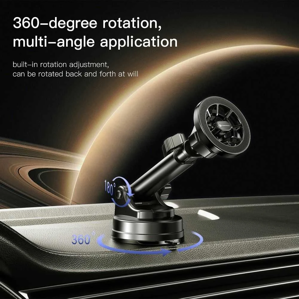 Magnetinis automobilio telefono laikiklis, suderinamas su „Magsafe Forcell F-Grip PrecisionX“ priekiniu stiklu / prietaisų skydeliu / ventiliacijos angomis (juodas)