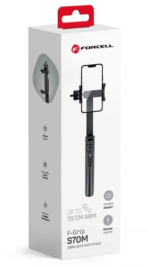 Asmenukių lazda + trikojis Forcell F-GRIP (S70M) (Bluetooth) juoda