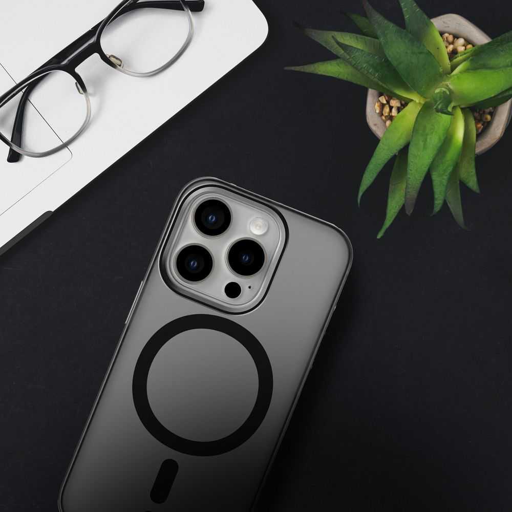 Dėklas FORCELL F-PROTECT Levels with Dual Layer 4D technology, Military Drop-Test suderinamas su MagSafe skirtas Samsung Galaxy S25 PLUS juodos spalvos camo