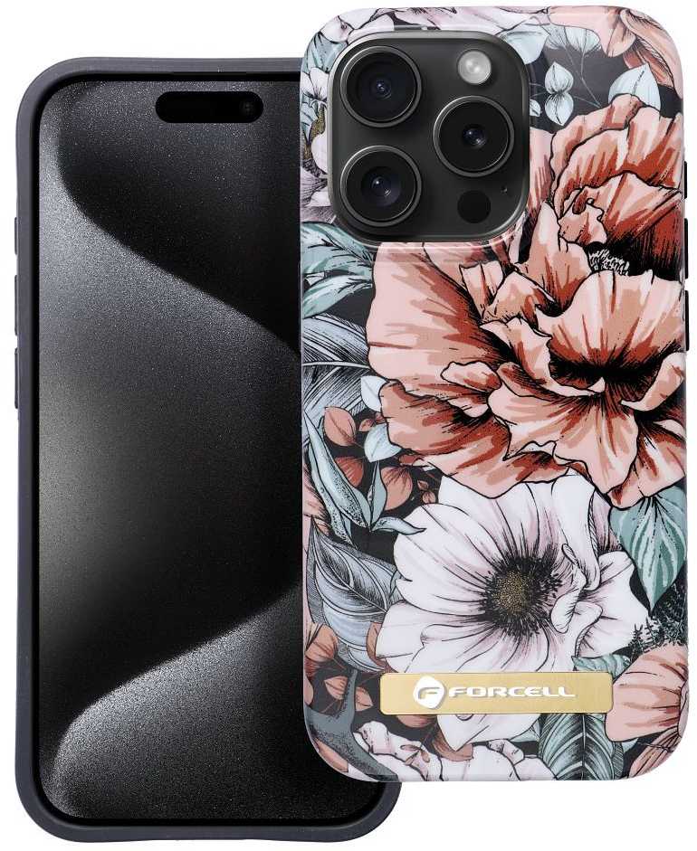 Case for iPhone 15 PRO Forcell F-Protect Mirage compatible with Magsafe bloom bush