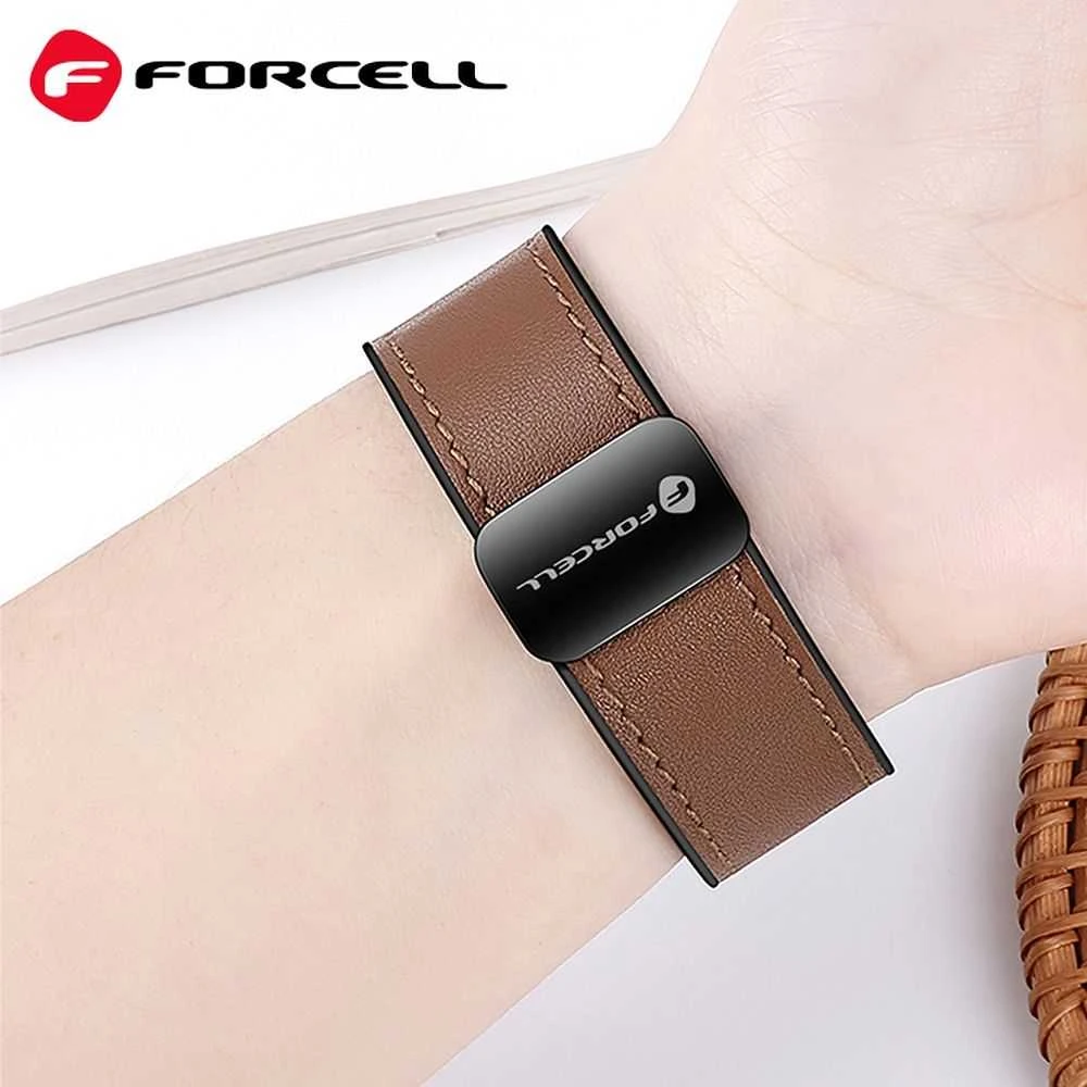 Forcell Magnetinis dirželis „Samsung Galaxy Watch ECCF3 F-Design FS20“ laikrodžiui, 20 mm, juodas, eko oda