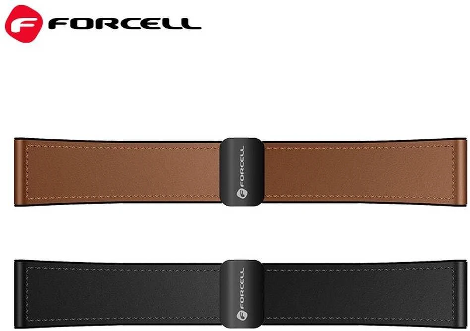 Forcell Magnetinis dirželis „Samsung Galaxy Watch ECCF3 F-Design FS20“ laikrodžiui, 20 mm, juodas, eko oda