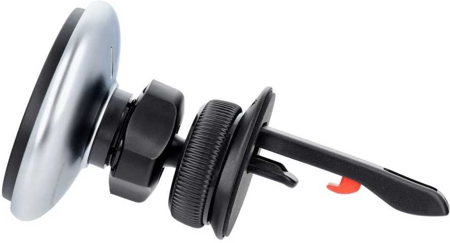 Belaidis automobilinis įkroviklis-laikiklis Forcell (HS2) (MagSafe 15W) tvirtinamas ant ventiliacijos grotelių juodas