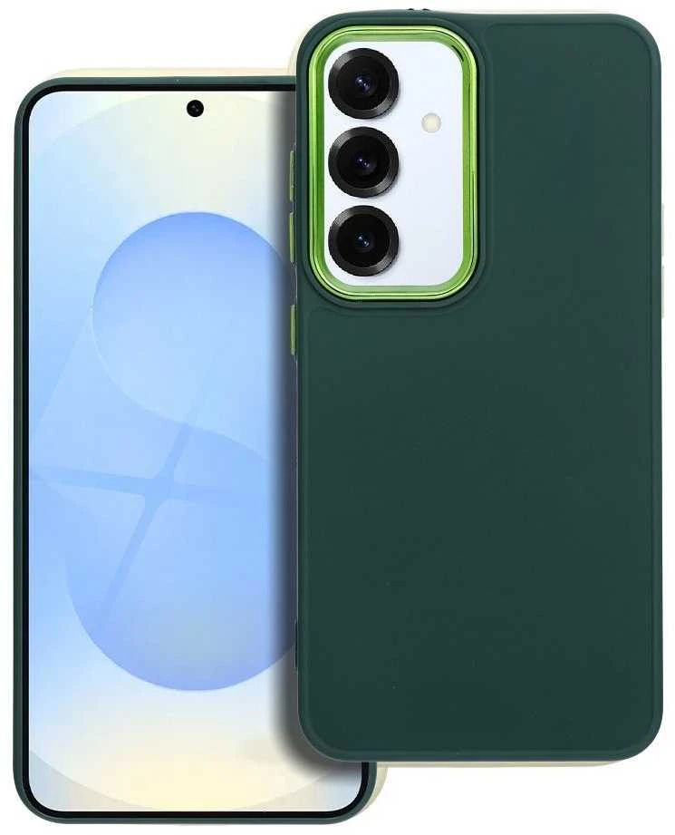 Oem FRAME dėklas skirtas Samsung Galaxy S25 žalios spalvos
