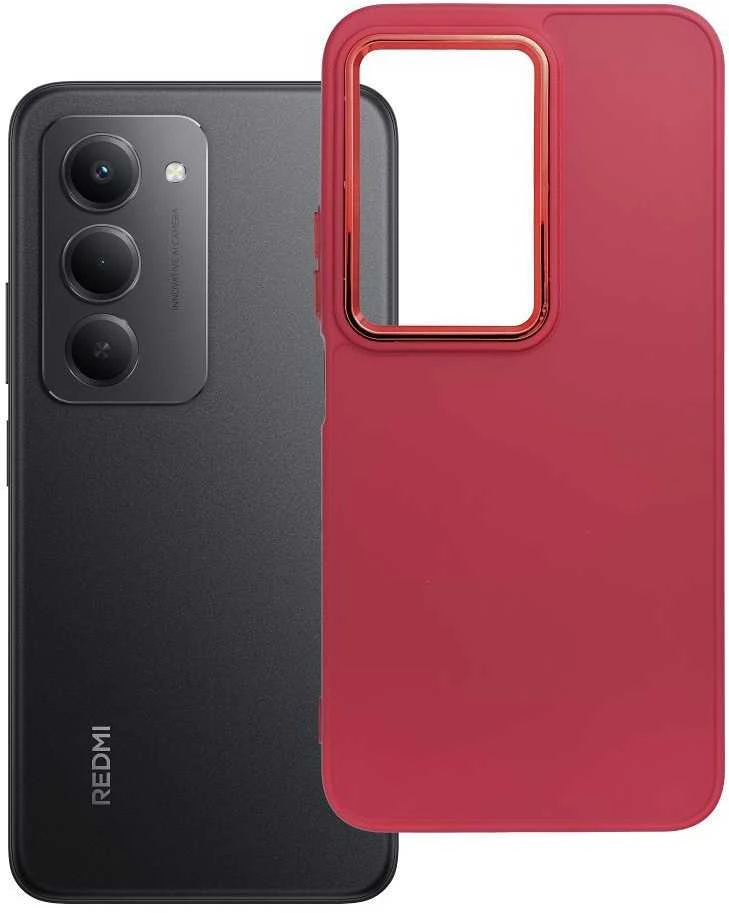 Oem FRAME dėklas, skirtas XIAOMI Redmi 15 4G / 5G (171,1 mm), rausvai raudonas