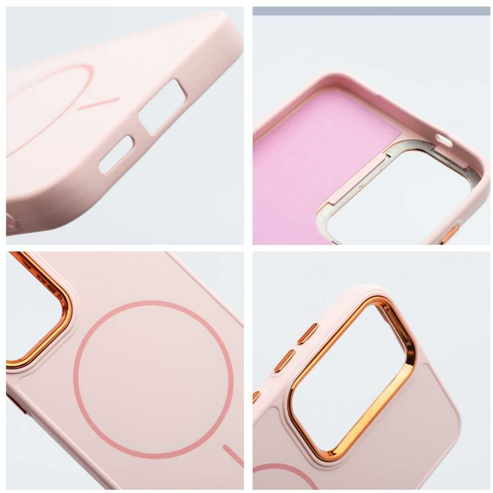 Oem Dėklas na Samsung S26 PLUS Frame Mag Cover suderinamas su MagSafe pudra rausva
