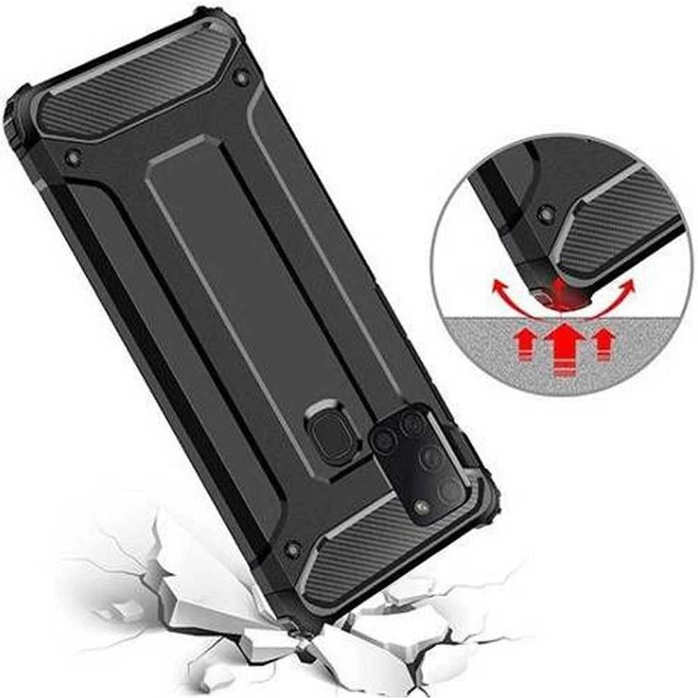 Forcell Oem ARMOR dėklas skirtas Samsung Galaxy A21S juodos spalvos