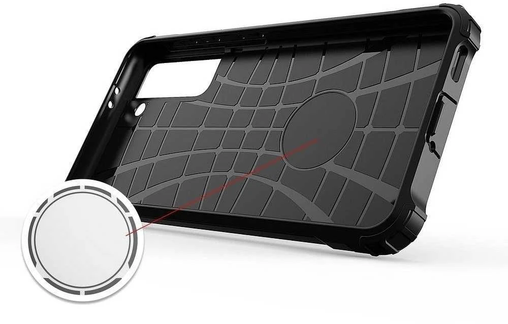 Forcell Oem ARMOR dėklas skirtas Samsung Galaxy S21 FE juodos spalvos