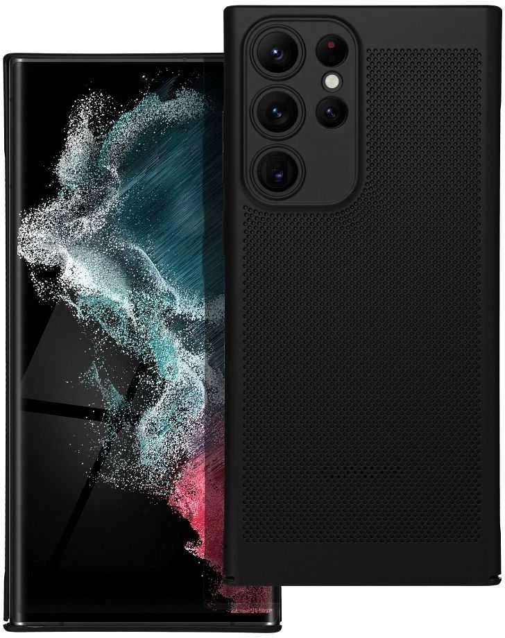 Oem BREEZY dėklas skirtas Samsung Galaxy S22 Ultra juodos spalvos