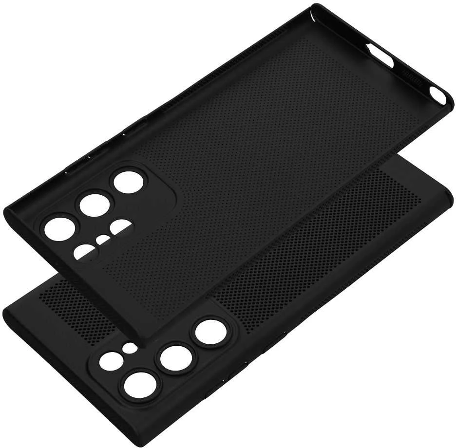 Oem BREEZY dėklas skirtas Samsung Galaxy S22 Ultra juodos spalvos