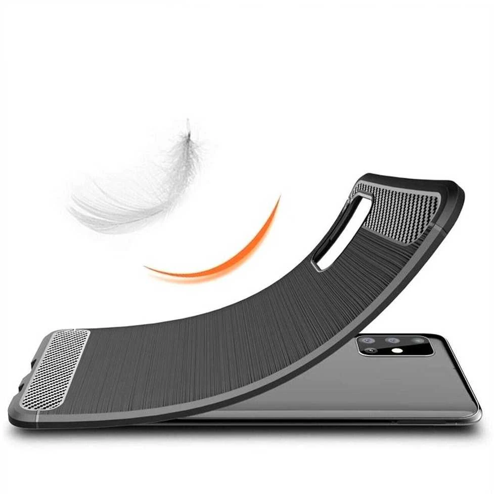 Forcell Oem CARBON dėklas skirtas Samsung Galaxy A71 5G juodos spalvos