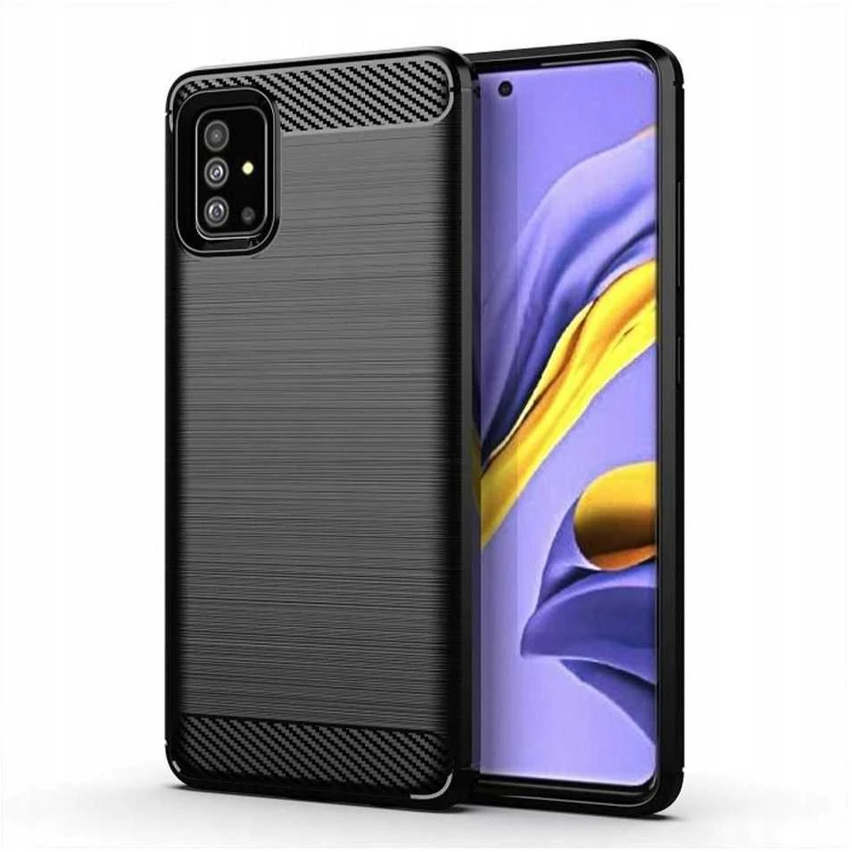 Forcell Oem CARBON dėklas skirtas Samsung Galaxy A71 5G juodos spalvos