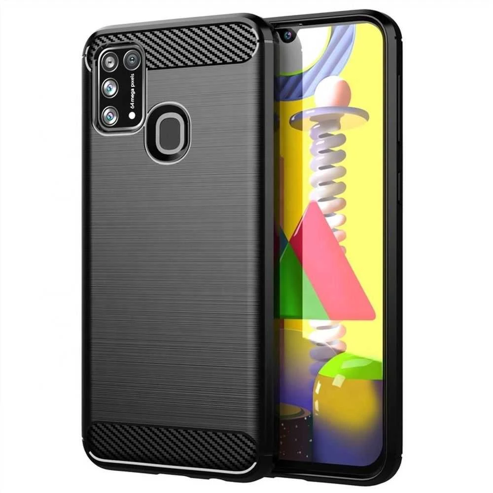 Dėklas Partner Tele.com Case Forcell CARBON SAMSUNG Galaxy M31 juoda