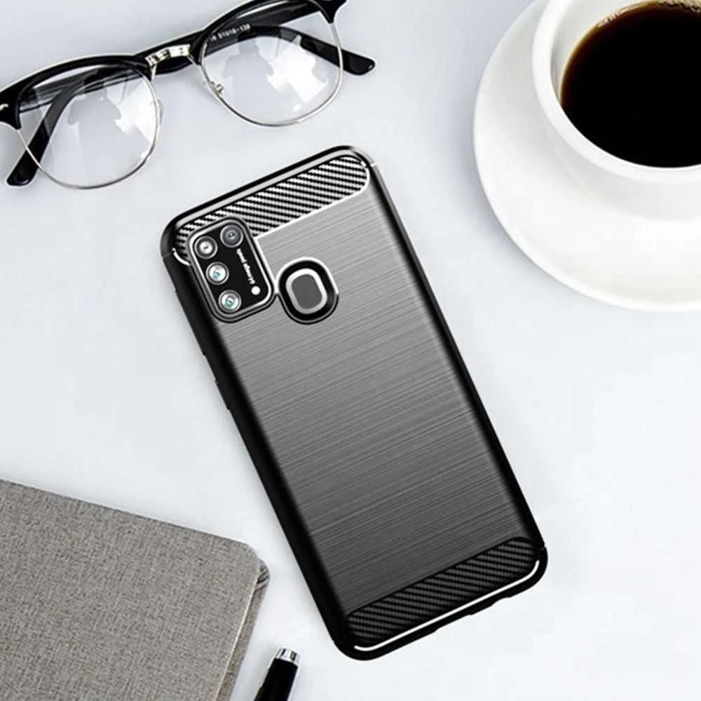 Dėklas Partner Tele.com Case Forcell CARBON SAMSUNG Galaxy M31 juoda