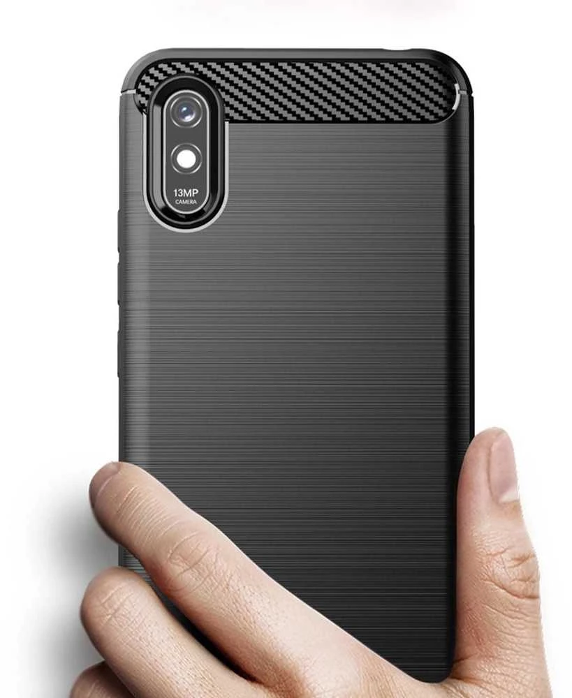 Oem CARBON dėklas skirtas Xiaomi Redmi 9A / 9AT juodos spalvos