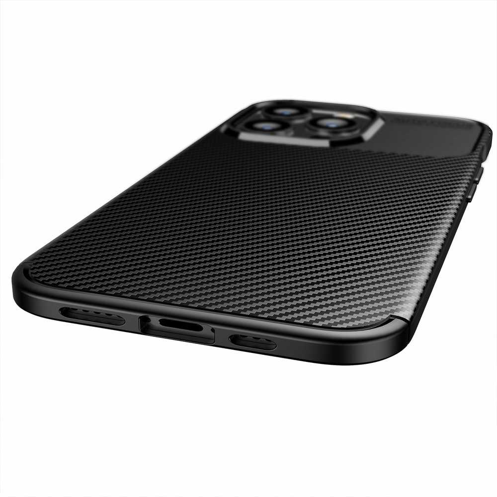 Forcell Oem Dėklas CARBON PREMIUM skirtas Xiaomi Redmi Note 9 juodos spalvos
