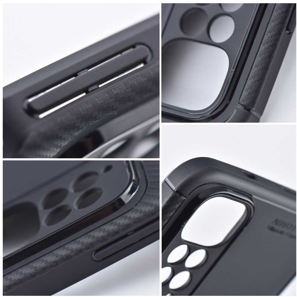 Forcell Oem Dėklas CARBON PREMIUM skirtas Xiaomi Redmi Note 9 juodos spalvos