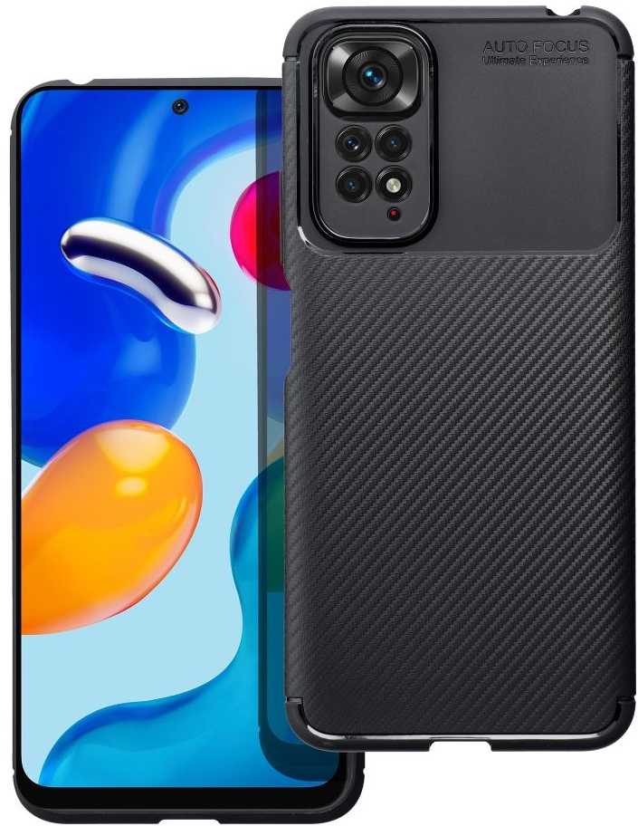 Forcell Oem Dėklas CARBON PREMIUM skirtas Xiaomi Redmi Note 9 juodos spalvos