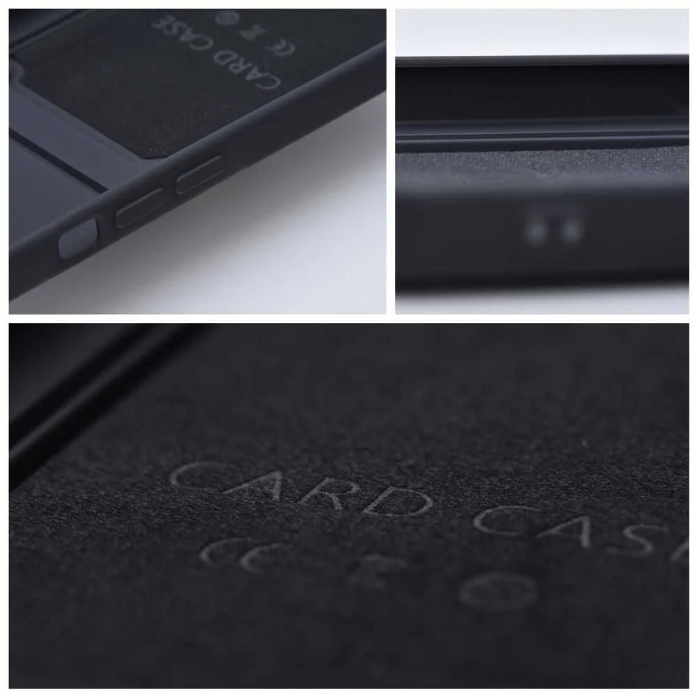 Dėklas Forcell CARD case for IPHONE 13 juodas