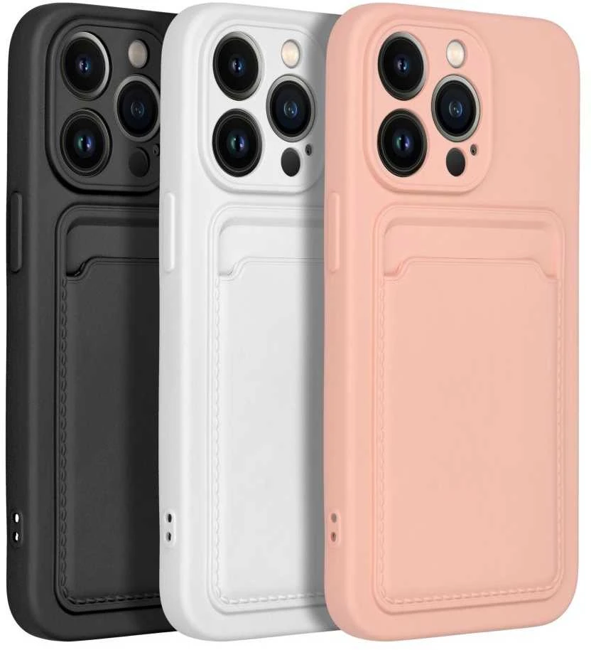 Dėklas Forcell CARD case for IPHONE 13 juodas