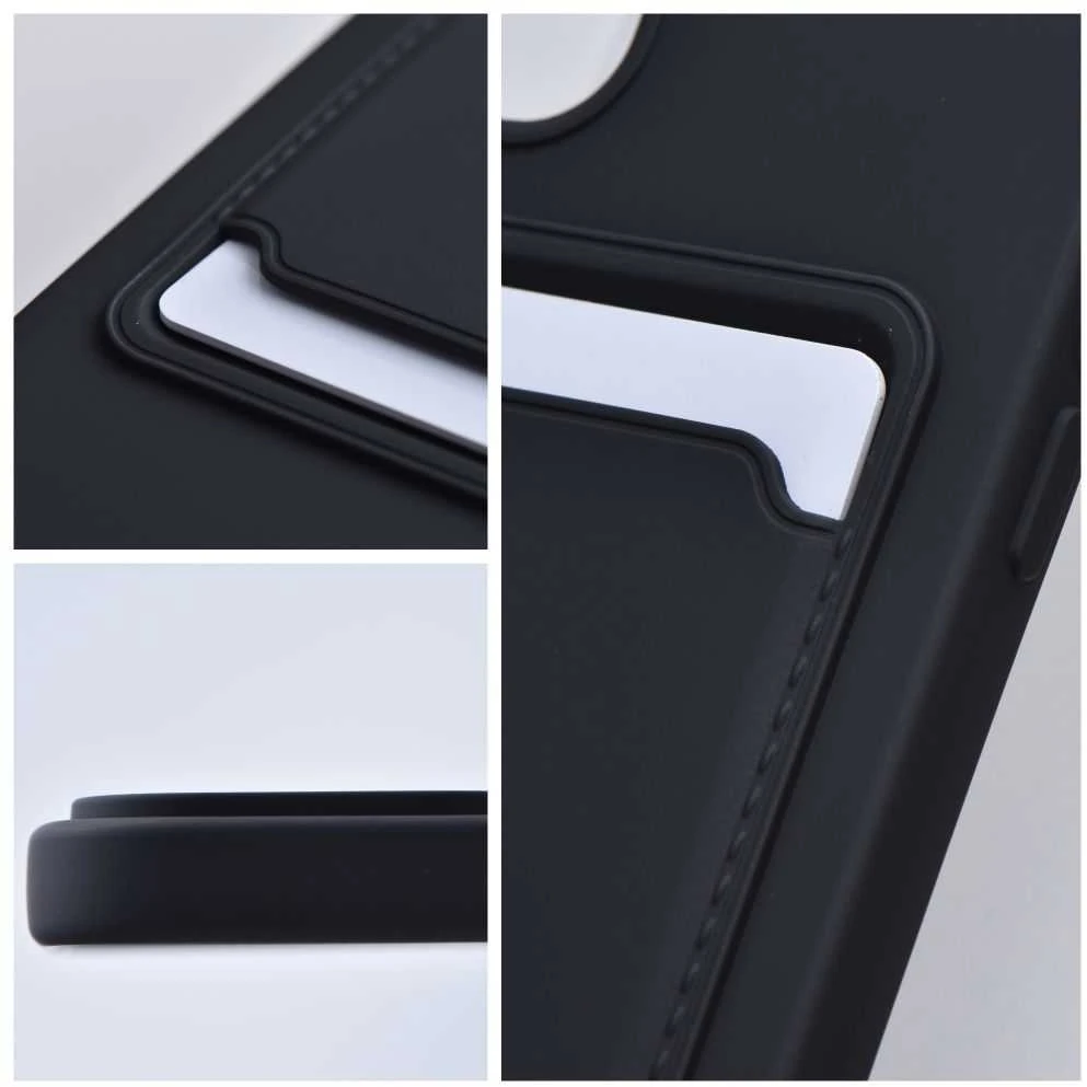 Dėklas Forcell CARD case for IPHONE 13 juodas