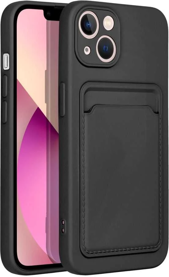 Dėklas Forcell CARD case for IPHONE 13 juodas