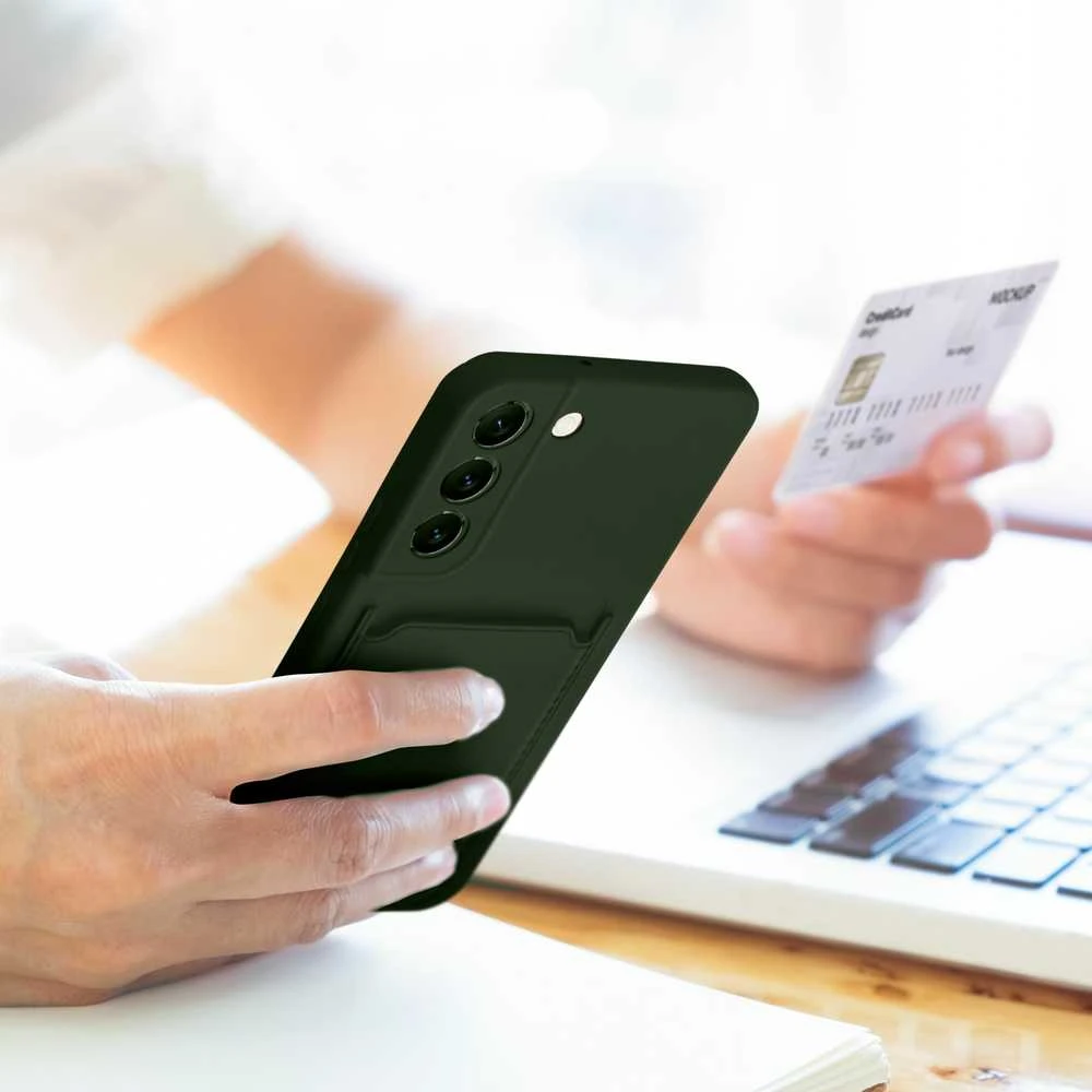 Oem CARD Dėklas skirtas Samsung Galaxy A14 5G / A14 4G žalios spalvos