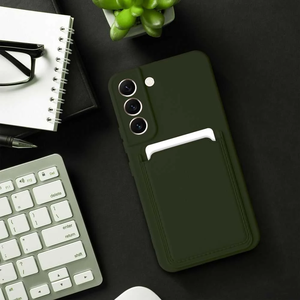 Oem CARD Dėklas skirtas Samsung Galaxy A35 5G žalios spalvos
