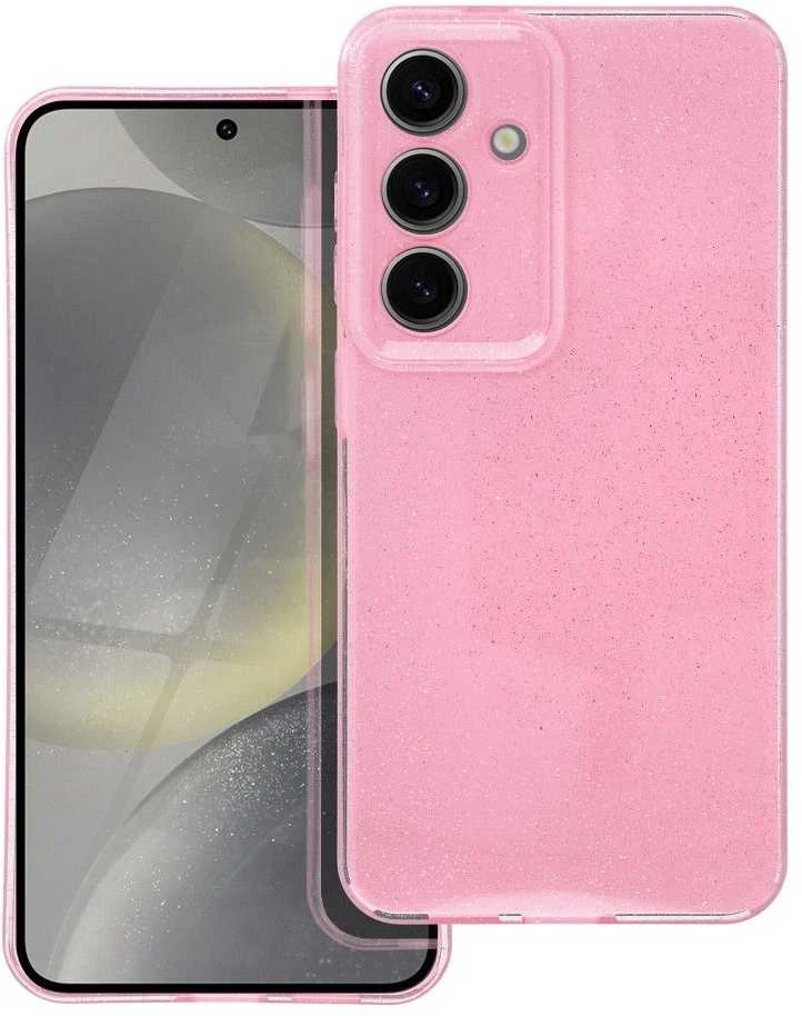 Dėklas Oem CLEAR CASE 2 mm BLINK skirtas Samsung Galaxy S24 rožinės spalvos