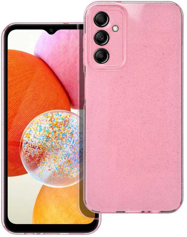 Dėklas Oem CLEAR CASE 2 mm BLINK skirtas Samsung Galaxy A14 5G / A14 4G rožinės spalvos
