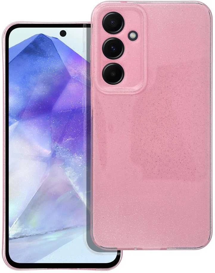 Dėklas Oem CLEAR CASE 2 mm BLINK skirtas Samsung Galaxy A55 5G rožinės spalvos