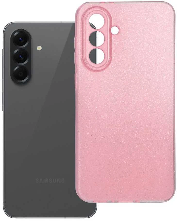 Dėklas Oem CLEAR CASE 2 mm BLINK skirtas Samsung Galaxy A56 5G rožinės spalvos
