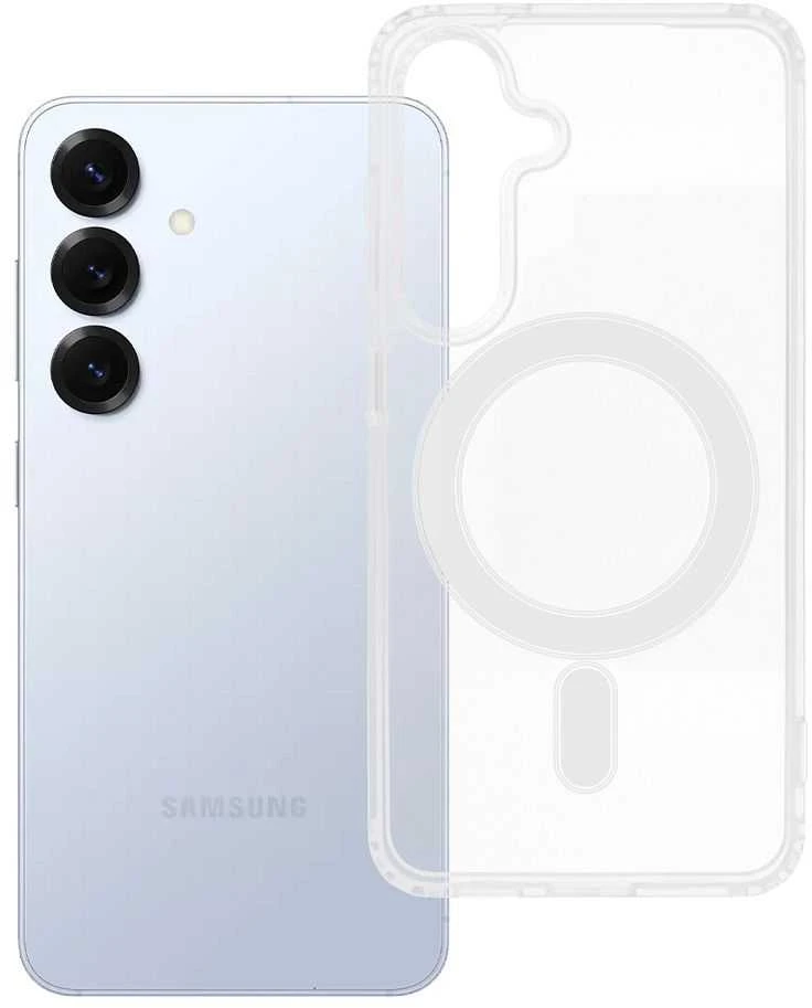 Oem CLEAR MAG COVER (MID) dėklas suderinamas su MagSafe skirtas Samsung Galaxy S25 skaidrus