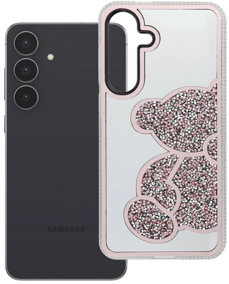 Oem MEŠKIUKO DĖKLAS SAMSUNG S25 FE, rožinis