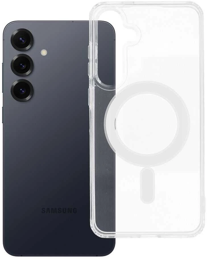 Oem CLEAR MAG COVER dėklas suderinamas su MagSafe skirtas Samsung Galaxy S25 Plus skaidrus