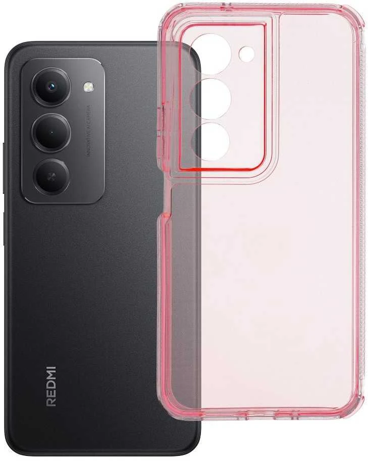 Oem MATRIX CLEAR dėklas XIAOMI Redmi 15 4G / 5G (169 mm) rožinės spalvos