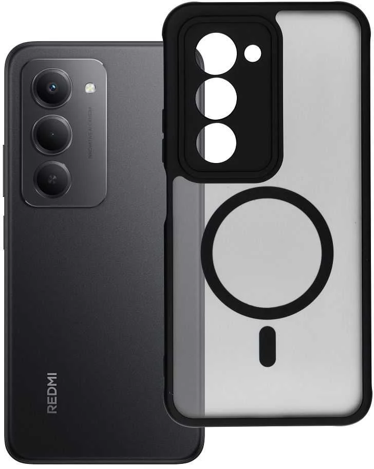 Dėklas Oem PILNAI MATINIS MAG DANGTELIS, suderinamas su „MagSafe“, skirtas XIAOMI REDMI 15 4G / 5G (171,1 mm), juodas