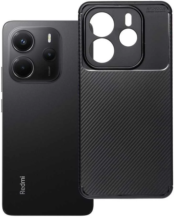 Oem Dėklas CARBON PREMIUM skirtas Xiaomi Redmi Note 14 5G juodos spalvos