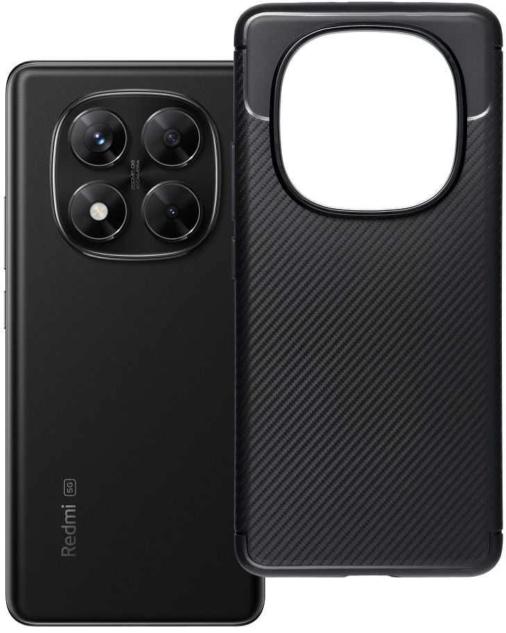 Forcell Oem Dėklas CARBON PREMIUM skirtas Xiaomi Redmi Note 14 Pro Plus 5G juodos spalvos