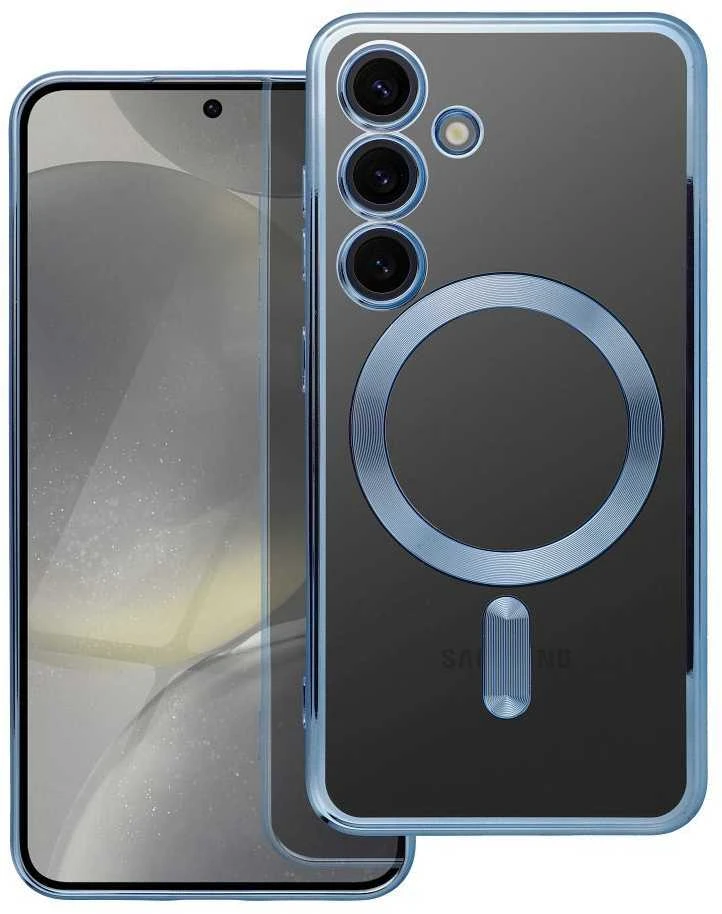 Oem ELECTRO MAG COVER dėklas suderinamas su MagSafe skirtas Samsung Galaxy S24 mėlynos spalvos