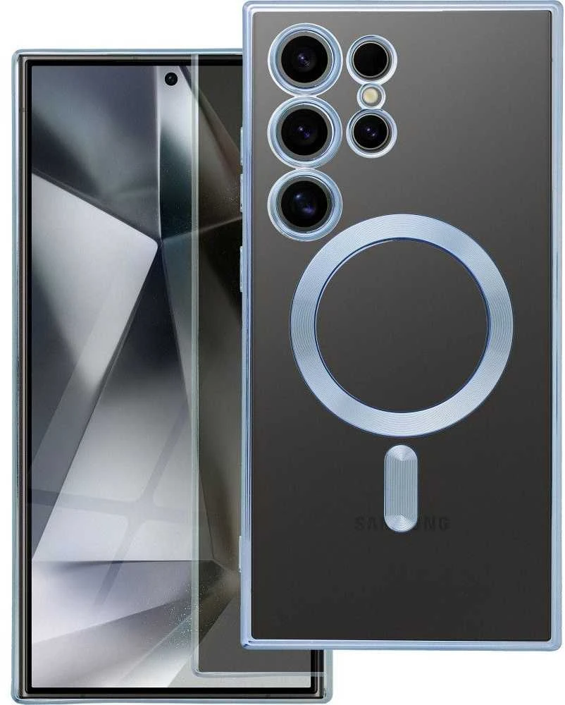 Oem ELECTRO MAG COVER dėklas suderinamas su MagSafe skirtas Samsung Galaxy S24 Ultra mėlynos spalvos
