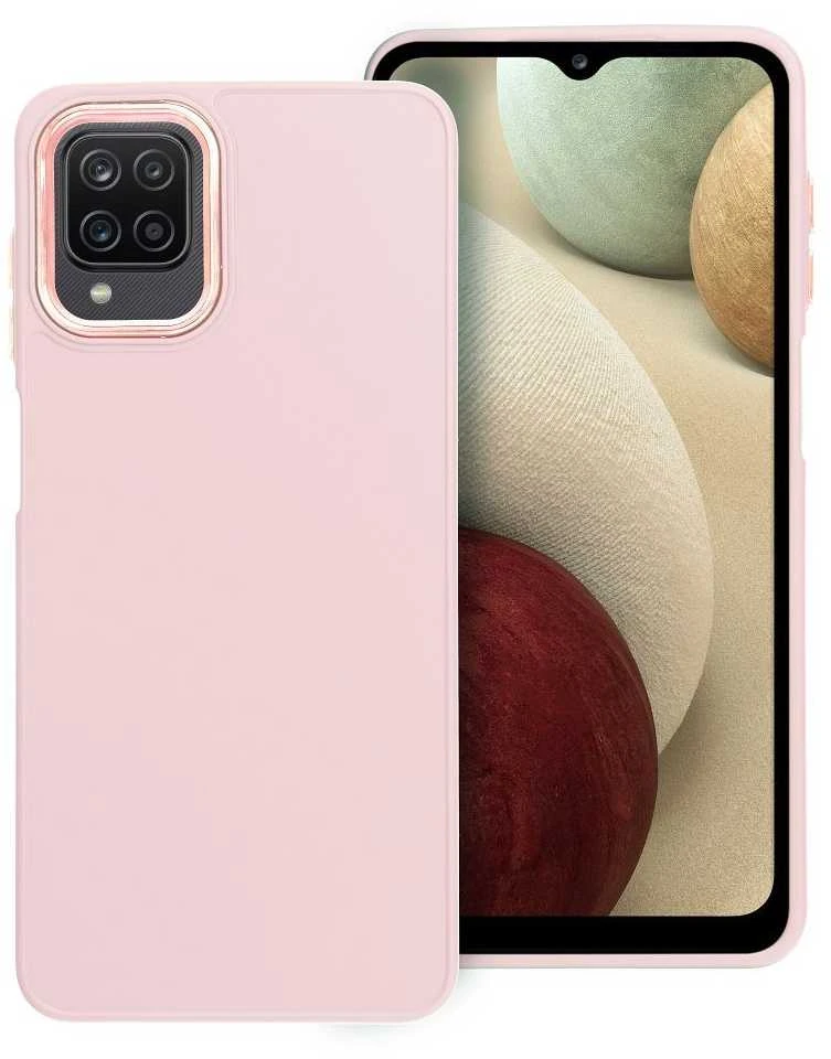 Oem FRAME dėklas skirtas Samsung Galaxy A12 / M12 powder rožinės spalvos
