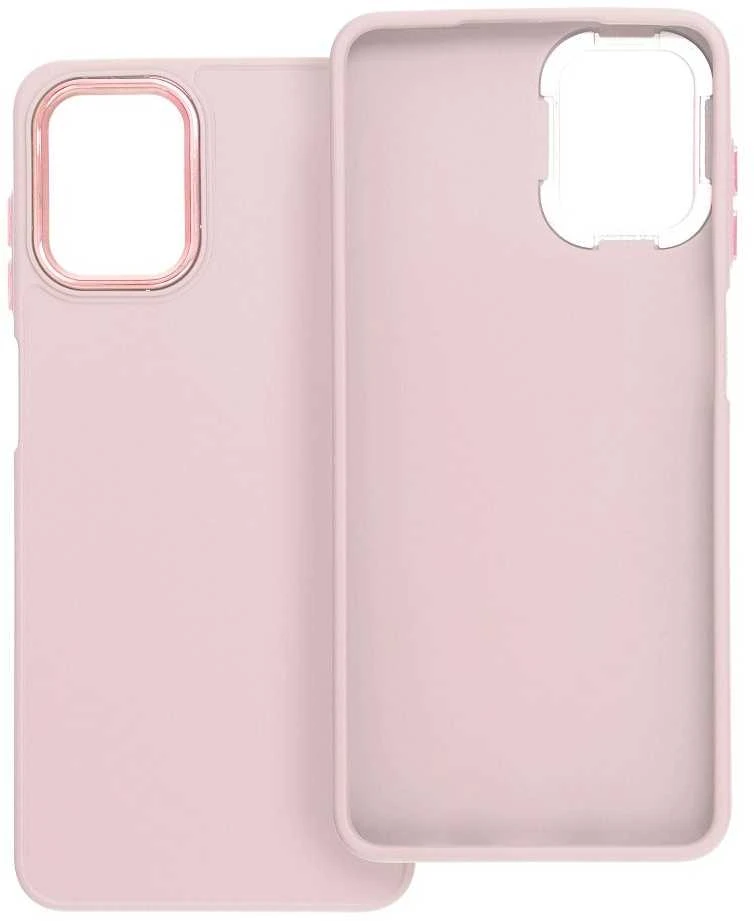 Oem FRAME dėklas skirtas Samsung Galaxy A12 / M12 powder rožinės spalvos