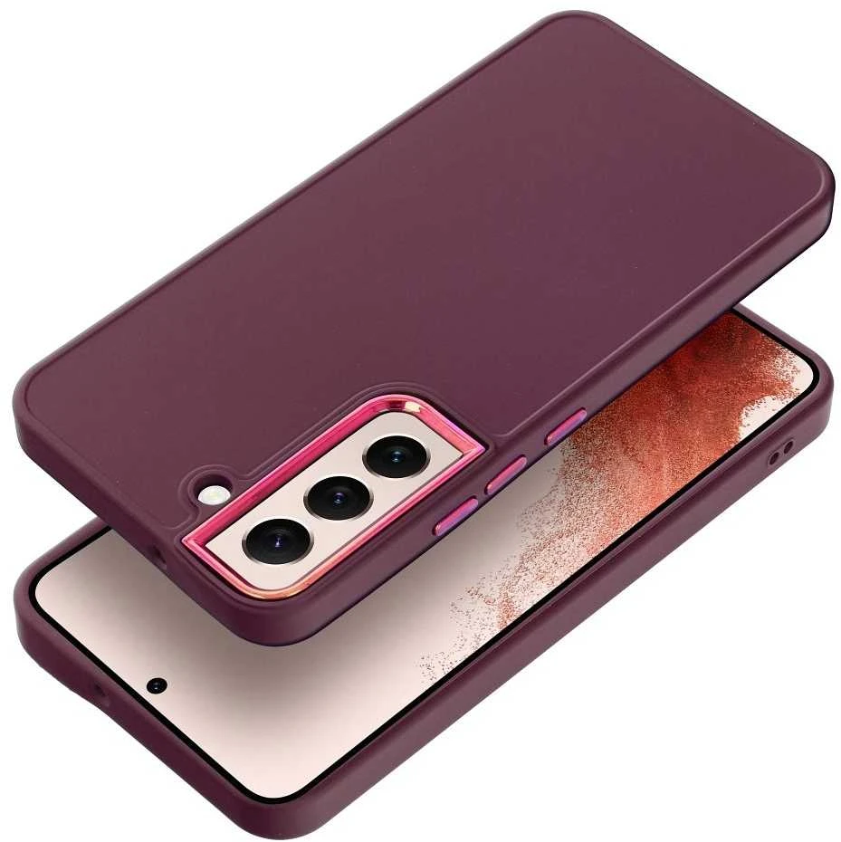 Oem FRAME dėklas skirtas Samsung Galaxy S22 violetinės spalvos